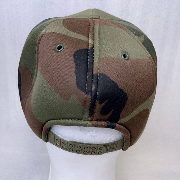 John Deere Vintage Trucker Hat Cap Insulated Foam McLean Implement Inc Camo NWOT - Picture 4 of 10